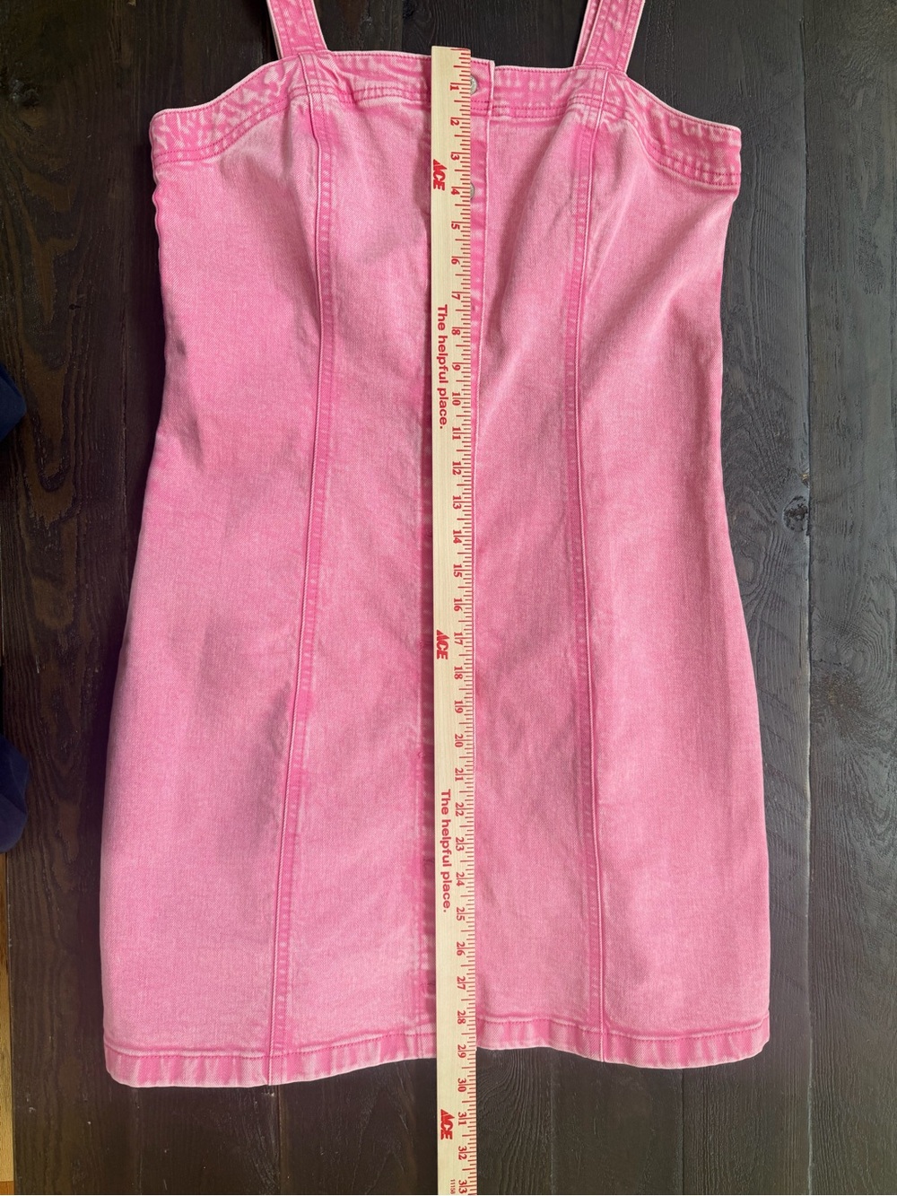 GAP Pink Denim Button-Front Mini Dress - Picture 5 of 7